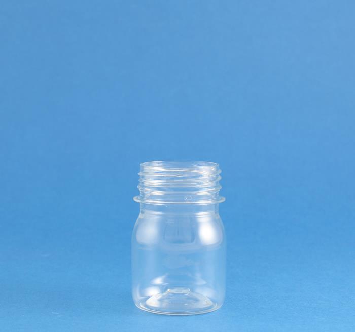 60ml Alpha Beverage Clear PET Bottle 38mm Tamper Evident Neck